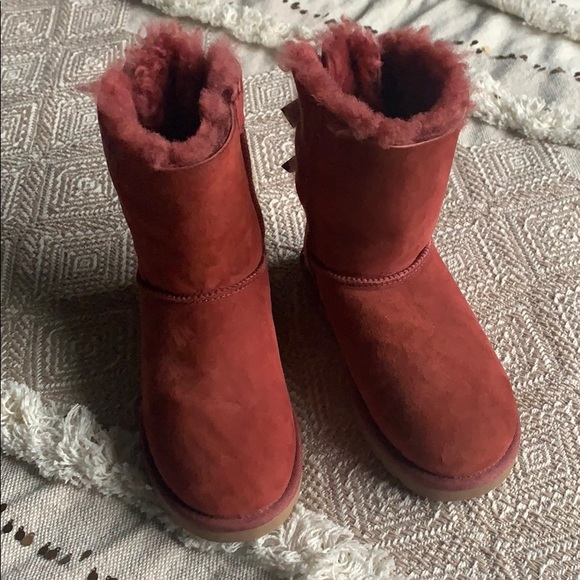 UGG Shoes - UGG Bailey Suede Bow Boots